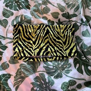 forever 21 neon zebra print crop bandeau top
